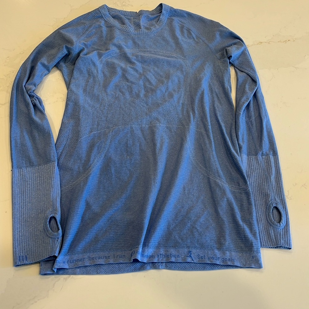 lululemon athletica Blue Long Sleeve Top